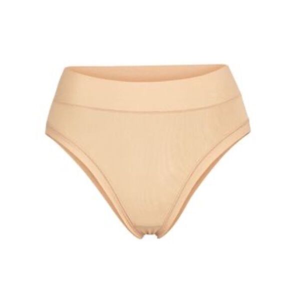 NWT SKIMS Summer Mesh Brief Mid Waist Cheeky Panty In Ochre Nude - Picture 4 of 8